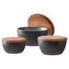 BITZ Schalenset M. Holzdeckel 3 Stck.