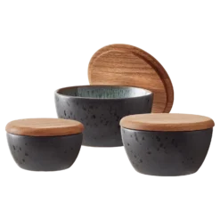 BITZ Schalenset M. Holzdeckel 3 Stck.