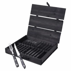 Gense Old Farmer Black Steak Besteck 12 Teile