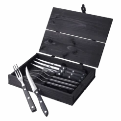 Gense Old Farmer Black Steak Besteck 8 Teile