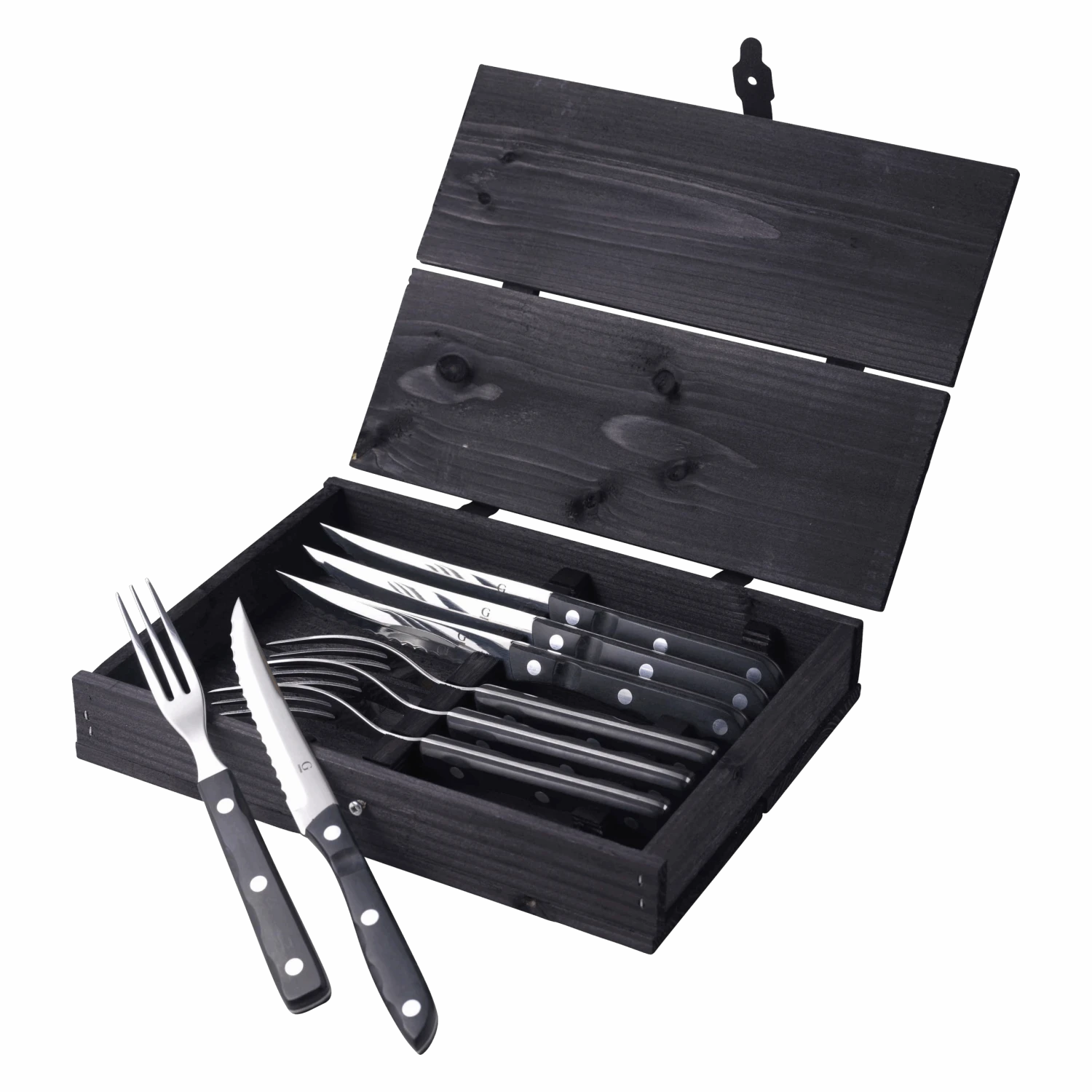 Gense Old Farmer Black Steak Besteck 8 Teile 1 Gense Old Farmer Black Steak Besteck 8 Teile