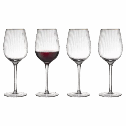 Lyngby Glas Palermo Gold Rotweinglas 4 Stck.