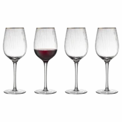 Lyngby Glas Palermo Gold Rotweinglas 4 Stck.