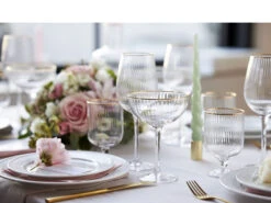 Lyngby Glas Palermo Gold Rotweinglas 4 Stck. -Geschäft Für Küchenbedarf 27579 env 3 high